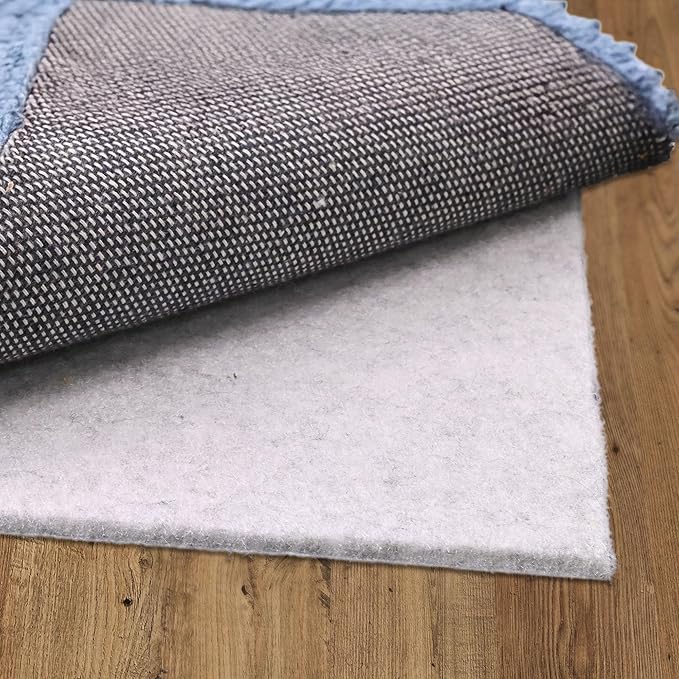 9' x 12' Non Slip Rug Pad Waterproof, 1/4" Thick 100% Felt +Rubber Rug Pad, Under Area Rug Pad Protective Cushioning Rug Pads Carpet Gripper Keep Rugs in Place, Safe for All Floors