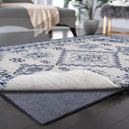 Waterproof Rug Pad, 3x5 Ft Extra Large Area Rug Non-Slip Carpet Pad, Non-Slip Felt Rug Pads for All Floors, Felt Pad for Under Area Rugs Hardwood Floors, Keeps Carpets in Place Soft and Safe