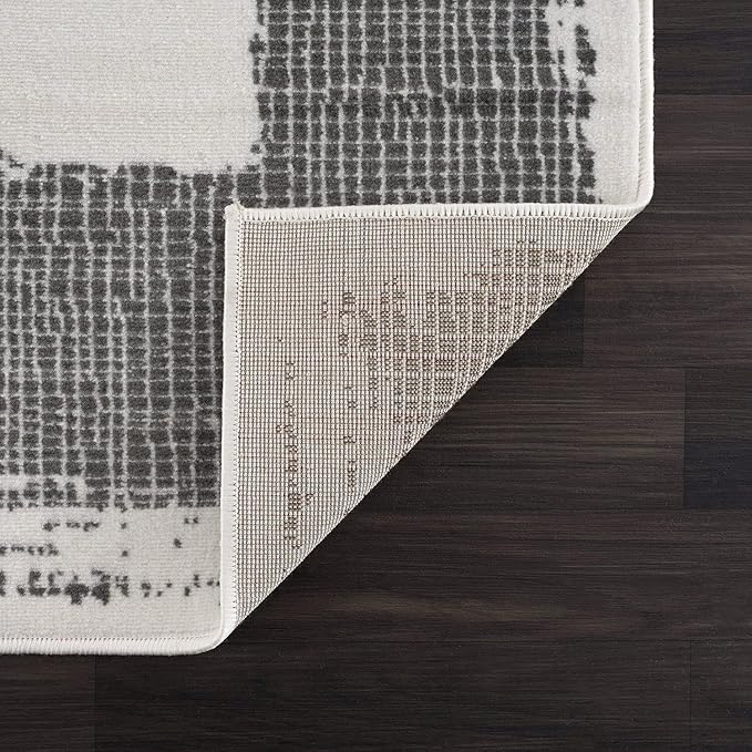 CAMILSON Modern Area Rug 8x10 Cream Rugs Solid Color Bordered Design for Living Room Bedroom Easy-Cleaning Non-Shedding Indoor Carpet Alfombras para Salas Modernas (8 x 10 Cream)
