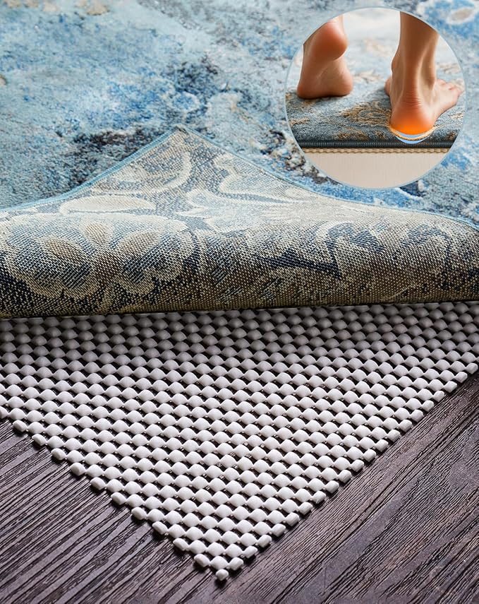 Veken 3x6 Ft Rug Pad Gripper for Hardwood Floors, Non Slip Rug Pads for Area Rugs, Thick Rug Grippers for Tile Floors, Under Carpet Anti Skid Mat, Keep Your Rugs Safe and in Place