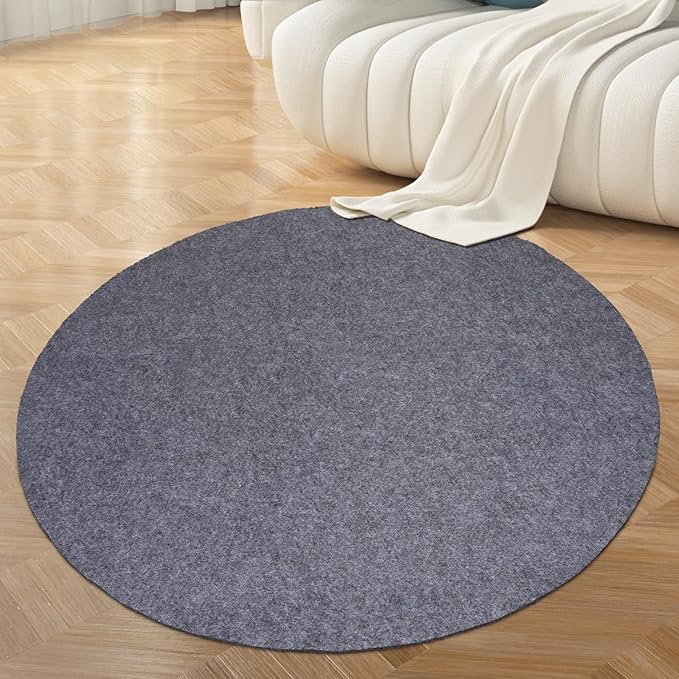 Waterproof Rug Pad Round 1/4Thick Waterproof Non-Slip Rug Pad， Pad for Hardwood Floors， Rug Pads for All Floors and Finishes, Keeps Carpets in Place Soft and Safe（3TF）