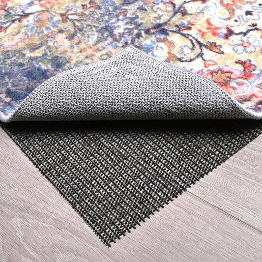 Non Slip Rug Pads for Hardwood Floors, 9x12 Rug Pad Gripper for Area Rugs, Under Carpet Anti Skid Mat, Black, Keep Your Rugs Safe and in Place
