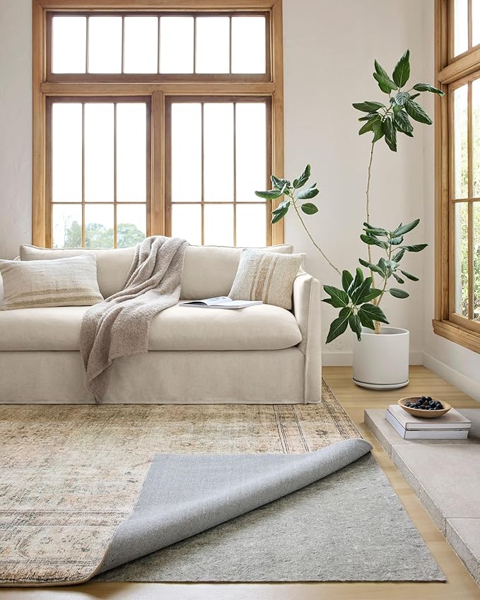 Loloi Loloi- Grip 3/8" Collection GTXSS Beige 10'-0" x 14'-0" Rug Pad, Reversible, Soft, Cushion, Low Profile, Hardwood, Carpet, Tile, Vinyl, Linoleum, Multi Surface, Trim to fit, Rug Pad