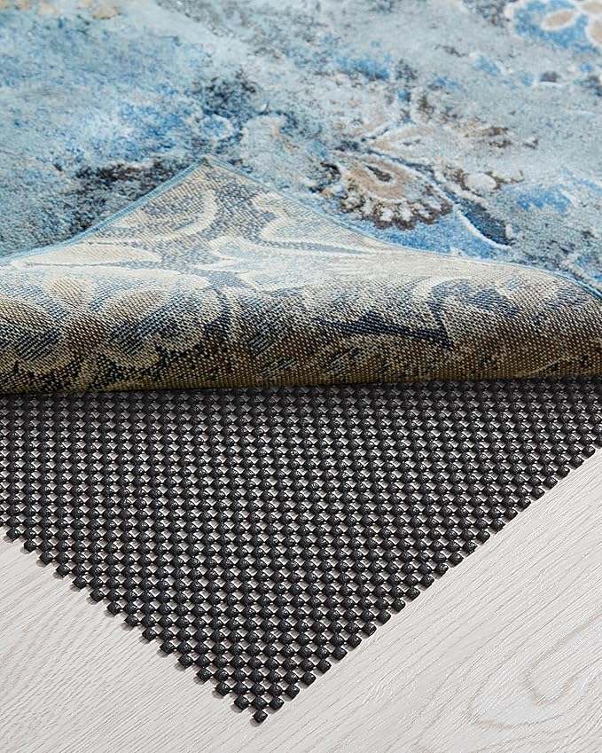 Veken 3x5 Ft Rug Pad Gripper for Hardwood Floors, Non Slip Black Rug Pads for Area Rugs, Thick Rug Grippers for Tile Floors, Under Carpet Anti Skid Mat, Keep Your Rugs Safe and in Place