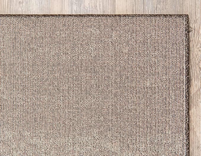 Unique Loom Del Mar Collection Area Rug - Lucille (5' 3" x 8' Rectangle, Brown/ Ivory)