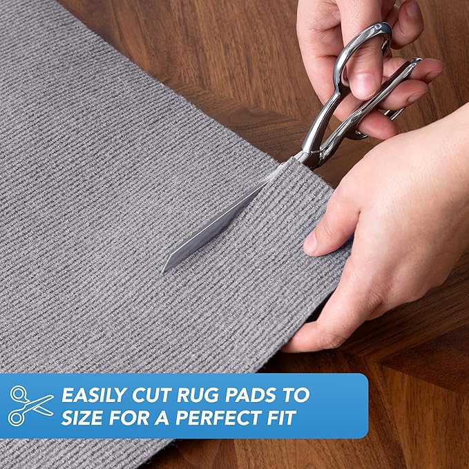 Arkwright 9' x 12' Non Slip Area Rug Pads with Max Grip Tech - Low Profile, Multi-Layered Carpet Under Padding for Indoor Hardwood Floors & Outdoor