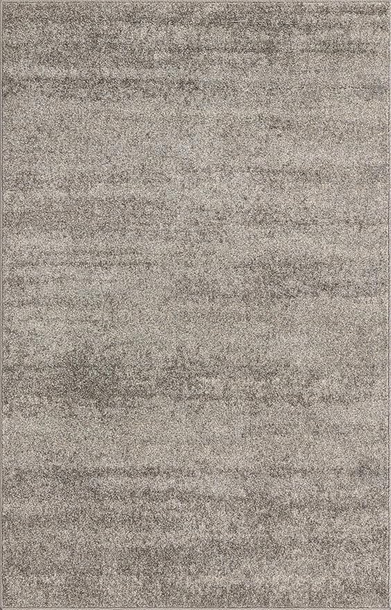 Unique Loom Del Mar Collection Area Rug - Lucille (4' 1" x 6' 1" Rectangle, Gray/ Ivory)