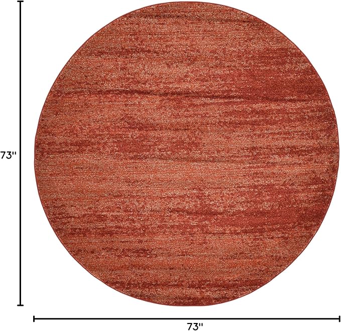 Unique Loom Del Mar Collection Area Rug - Lucille (6' 1" Round, Terracotta/ Red)