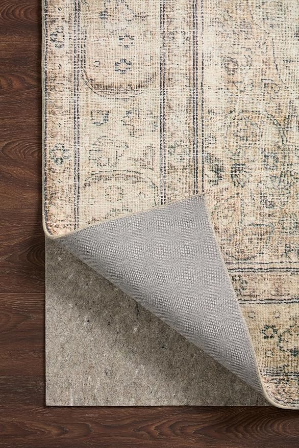 Loloi Loloi- Grip Rug Pad, GTXSS Beige 2'-0" x 4'-0", .01" Thick, Beige, 3/8 inch, Reversible, Soft, Cushion, Low Profile, Hardwood, Carpet, Tile, Vinyl, Linoleum, Multi Surface, Trim to fit, Rug Pad
