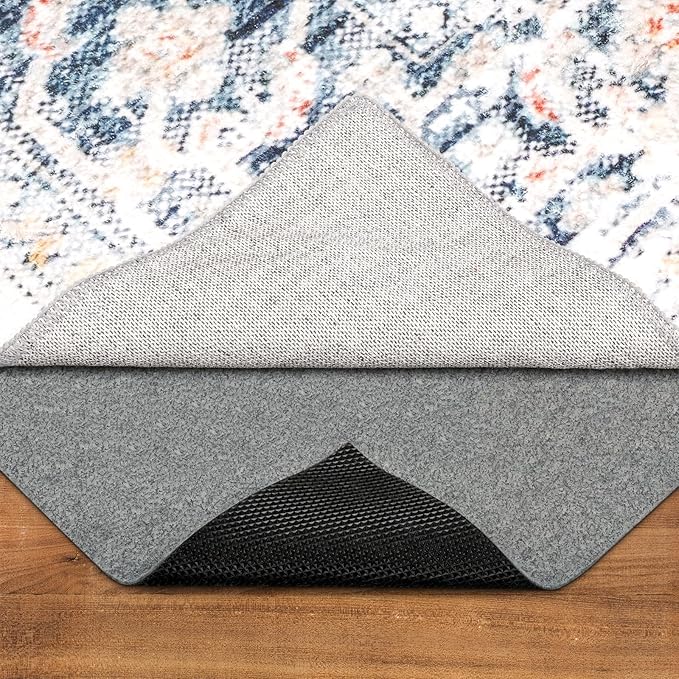 TREETONE Felt and Rubber Backing Rug Pads 1/8” Thick, 2 x 3 Ft Non Slip Carpet Gripper Keep Rugs in Place, Under Area Rug Protective Cushioned Pads, Carpet Padding, Hardwood Floors Protection