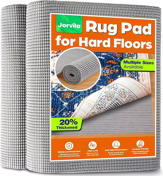 Non-Slip Rug Pad Gripper 2x8 Feet, Anti Skid Mat for Kitchen Hallway Runner Rug, Keep Rugs in Position and Safe, Thick Cushioned Carpet Pad for Hardwood Floors Protection