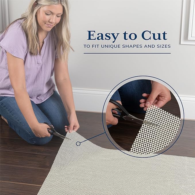 Veken Runner Rug Pad Gripper for Hardwood Floors, Non Slip 2.5x7 Ft Rug Pads for Area Rugs, Thick Rug Grippers for Tile Floors, Under Carpet Anti Skid Mat, Keep Your Rugs Safe and in Place
