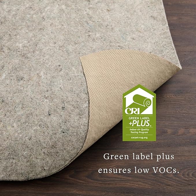 Loloi Loloi- Grip 3/8" Collection GTXSS Beige 12'-0" x 18'-0" Rug Pad, Reversible, Soft, Cushion, Low Profile, Hardwood, Carpet, Tile, Vinyl, Linoleum, Multi Surface, Trim to fit, Rug Pad