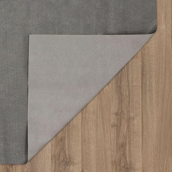 Mohawk Home Low Profile Waterproof Rug Pad Utility Solid Gray 5' X 7' Pet and Kid Proof Rug Pad Perfect for Kitchen, Living Room, Kids Room, Dining Room, Hallway
