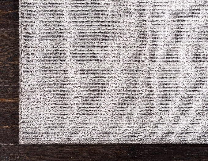 Unique Loom Del Mar Collection Area Rug - Lucille (6' 1" x 9' Rectangle, Gray/ Ivory)