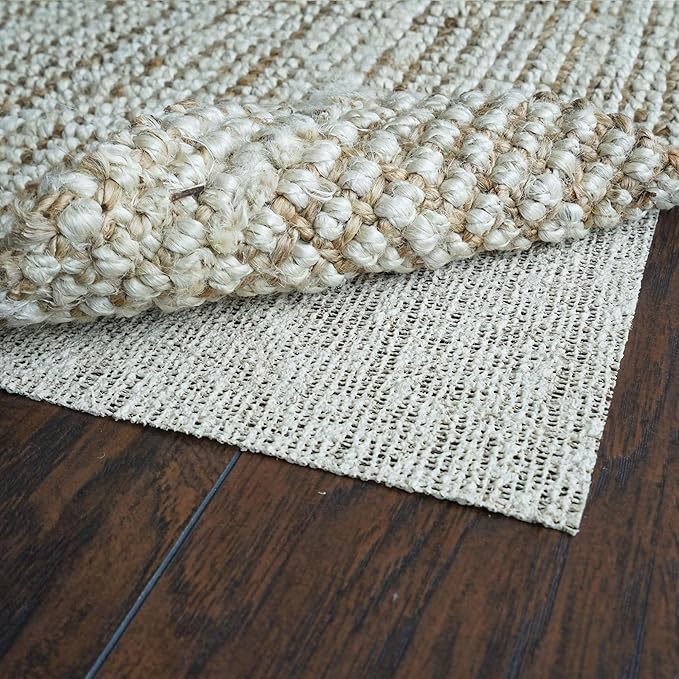 RUGPADUSA - Nature's Grip - 4'x8' - 1/16" Thick - Rubber and Jute - Eco-Friendly Non-Slip Rug Pad - Safe for Your Floors and Your Family, Many Custom Sizes