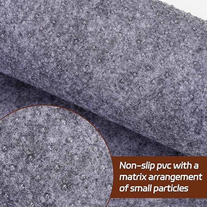 Non-Slip Rug Pad, 3x5 Ft Extra Large Felt Area Rug Cushioned Non Skid Carpet Pads, Felt Rug Pad for Under Hardwood Floors, Thick Non-Slip Rug Pads for All Floors, Keep Rug Soft and Safe