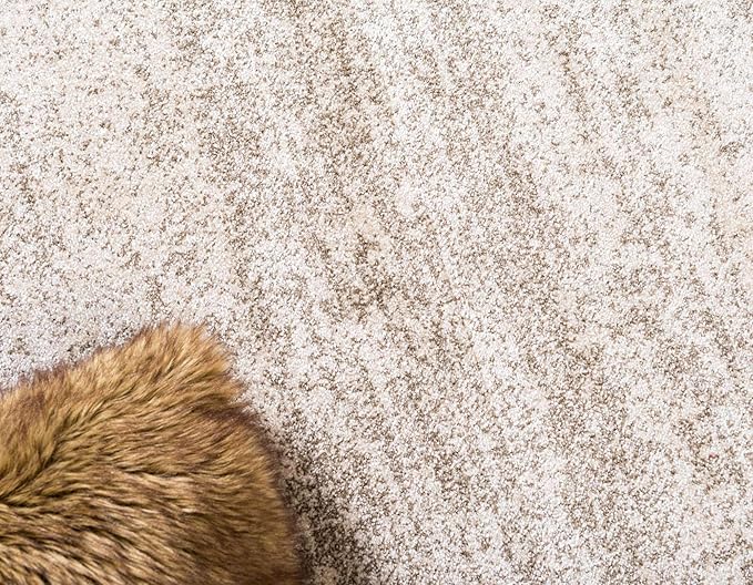 Unique Loom Del Mar Collection Area Rug - Lucille (7' 10" Round, Bone Beige)