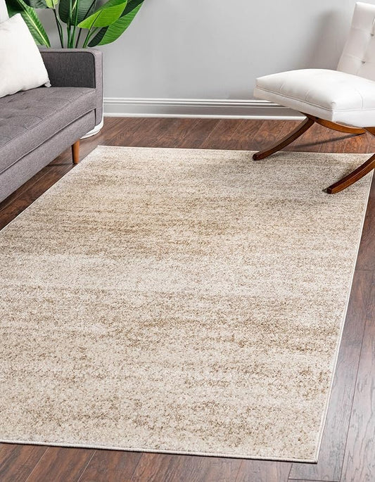 Unique Loom Del Mar Collection Area Rug - Lucille (4' 1" x 6' 1" Rectangle, Bone Beige)