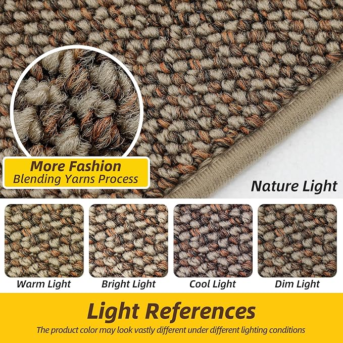 JSEI Dirt Trapper Door Mat 36"x60" Non-Slip Washable Entrance Mat, Dog Doormats, Absorbent & Fade-Resistant Floor Mats, Low Profile Welcome Mats for Entryway, Front Door, and Inside Entrance, Taupe
