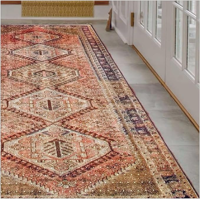 Clear Carpet Runner, USA Made, Safe, 40 Inch Round, 2mm Thick Cleated Vinyl, Clear Plastic Carpet Protector for Living Area Rug, Carpet Cover for Pet Scratch Protection
