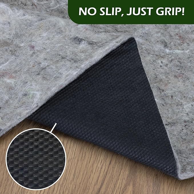 GATORGRIP Non-Slip Rug Pad, 2x3, 0.25 inch, Felt Cushion with Real Rubber Backing, Made in the USA, Great for Wood, Stone, Porcelain and Ceramic Tile, or Laminate