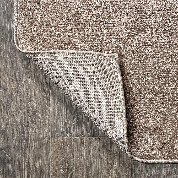Eyely UES100J-6OV Supersoft Haze Solid Low-Pile Indoor Area Rug, Coastal, Bohemian, Minimalist, Classic, Casual for Bedroom,Kitchen,Living Room,Non Shedding,Easy-Washing, Brown, 6 X 9 Oval