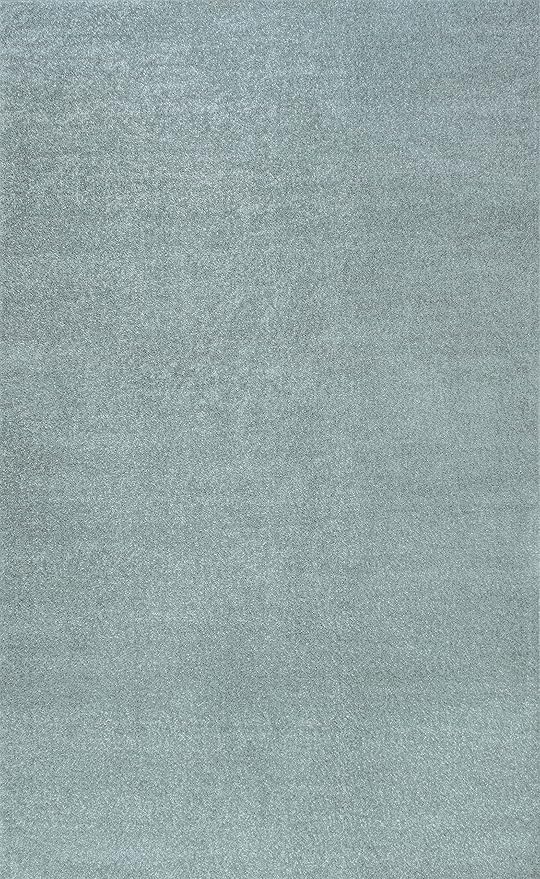 Eyely UES100S-6 Supersoft Haze Solid Low-Pile Indoor Area Rug, Coastal, Bohemian, Minimalist, Classic, Casual for Bedroom,Kitchen,Living Room,Non Shedding,Easy-Washing, Blue, 6 X 9