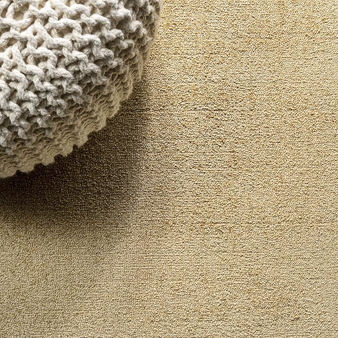 JONATHAN Y Haze Solid Low-Pile Mustard Indoor Area Rug 10x14, Coastal,Bohemian,Minimalist,Classic, Easy-Cleaning for Living Room,Bedroom,Kitchen,Pet Friendly,Non-Shedding (SEU100B-14)
